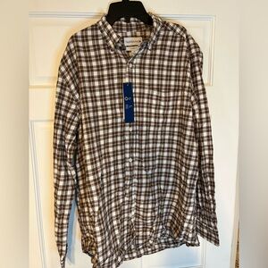 Men’s Saddlebred plaid button-down. Size medium. NWT